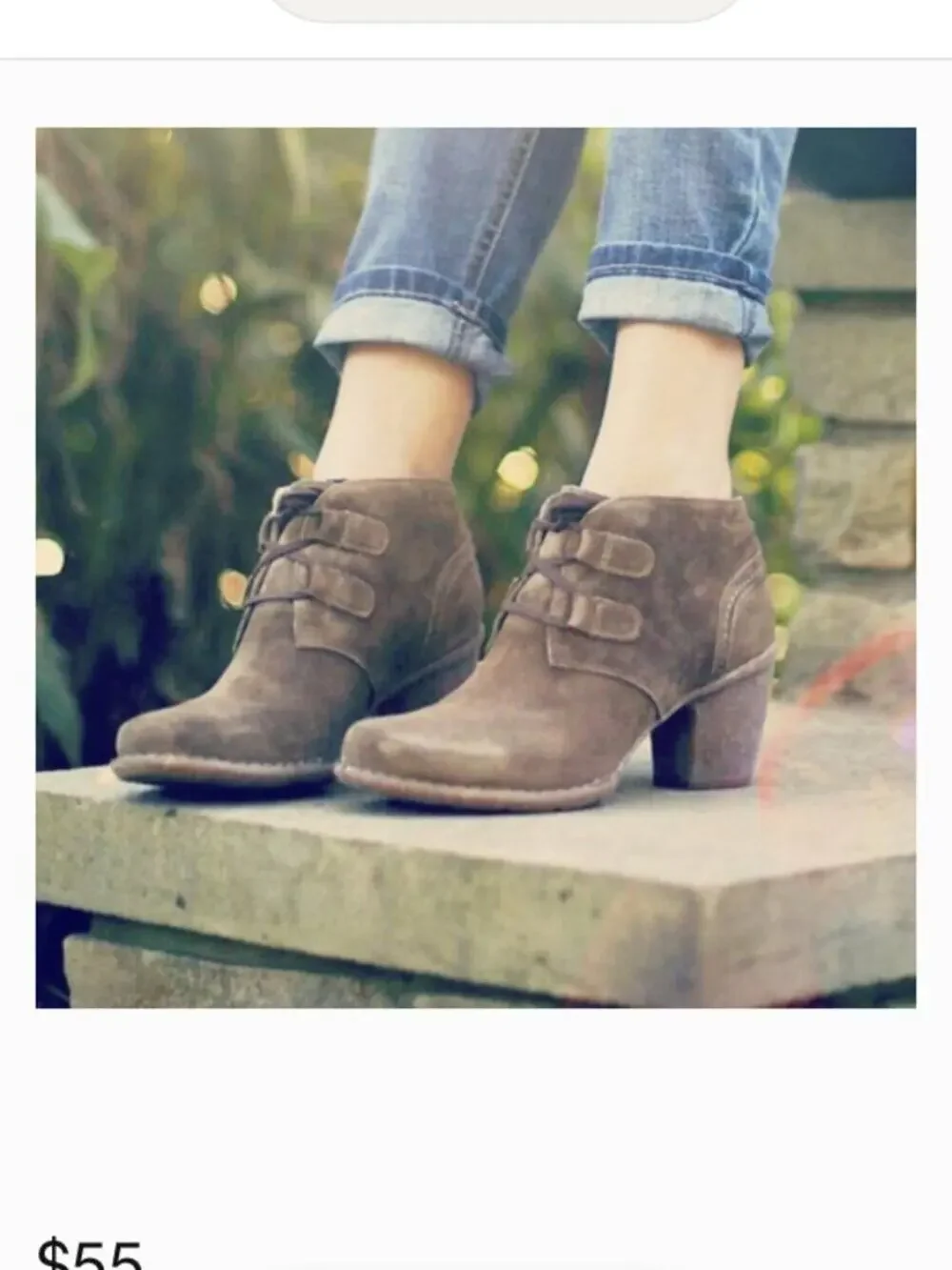 NEW Clarks Carleta Lyon Womens 8.5  EU 39.5 Brown Suede Lace Up Ankle Boots NWOB